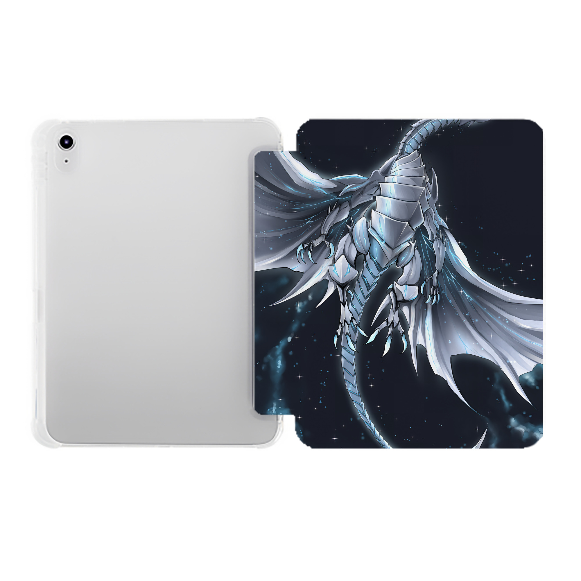 （画像用） 遊☆戯☆王 Yu-Gi-Oh! IPad ケース ペン収納付き 三つ折りスタンド PUレザー×シリコン 対応機種9.5/10.5/10.9インチ